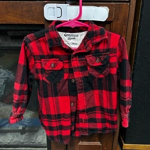Oshkosh back and red flannel button down 24 month